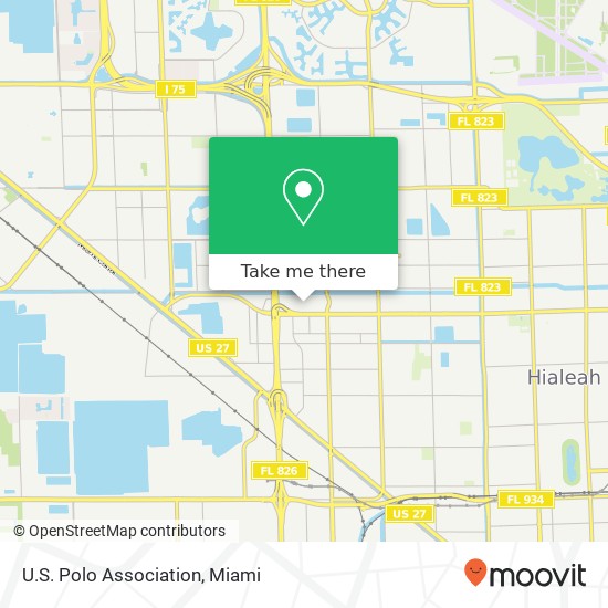 U.S. Polo Association, Hialeah, FL 33012 map
