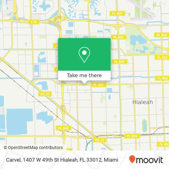 Carvel, 1407 W 49th St Hialeah, FL 33012 map