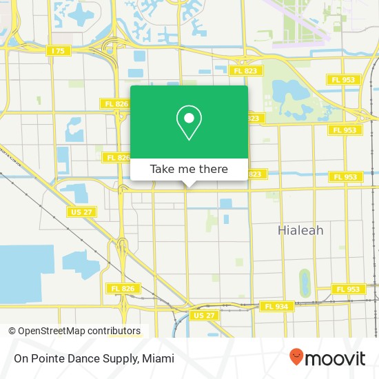 Mapa de On Pointe Dance Supply, 1165 W 49th St Hialeah, FL 33012