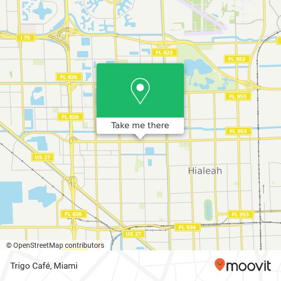 Mapa de Trigo Café, 839 W 49th St Hialeah, FL 33012