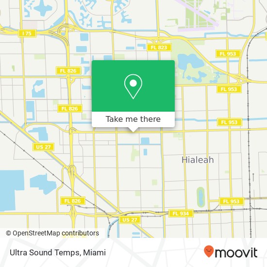 Mapa de Ultra Sound Temps, 900 W 49th St Hialeah, FL 33012