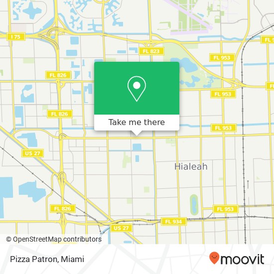 Mapa de Pizza Patron, 691 W 49th St Hialeah, FL 33012