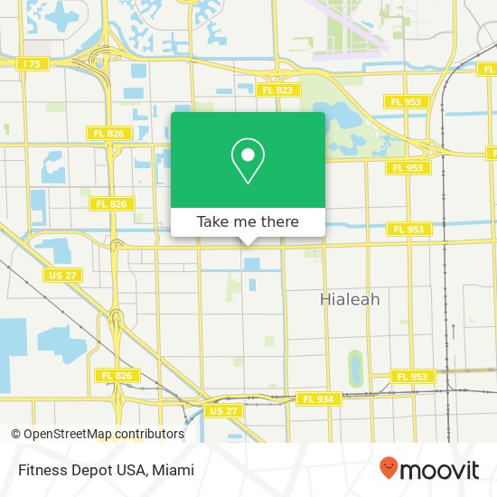 Mapa de Fitness Depot USA, 736 W 49th St Hialeah, FL 33012