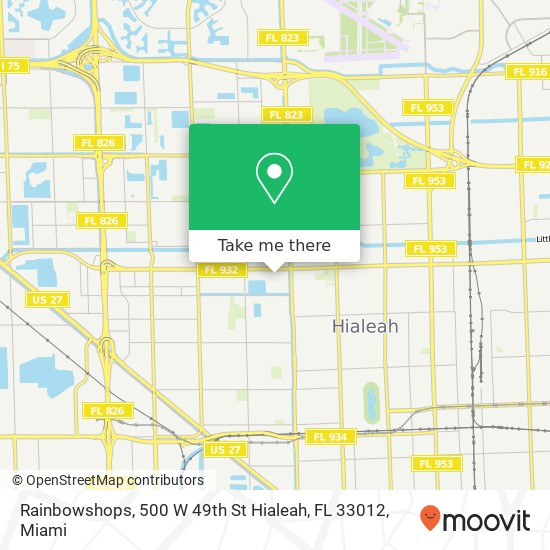 Rainbowshops, 500 W 49th St Hialeah, FL 33012 map