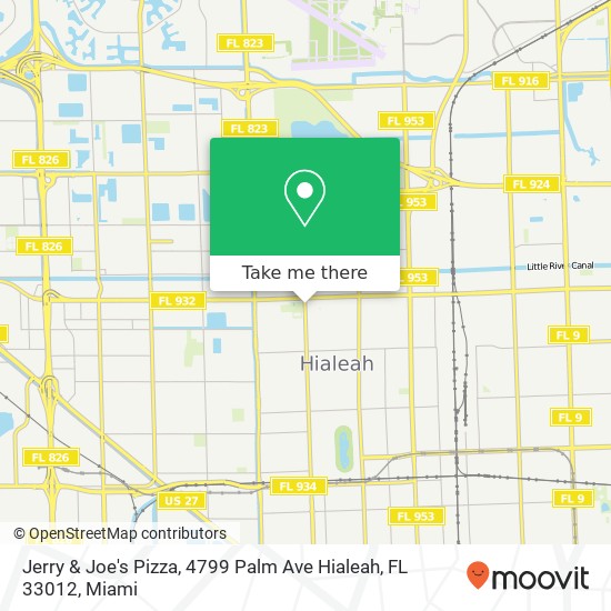 Jerry & Joe's Pizza, 4799 Palm Ave Hialeah, FL 33012 map