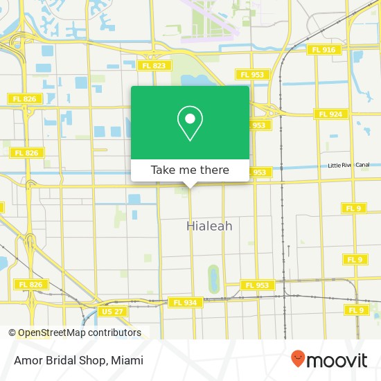 Mapa de Amor Bridal Shop, 4767 Palm Ave Hialeah, FL 33012