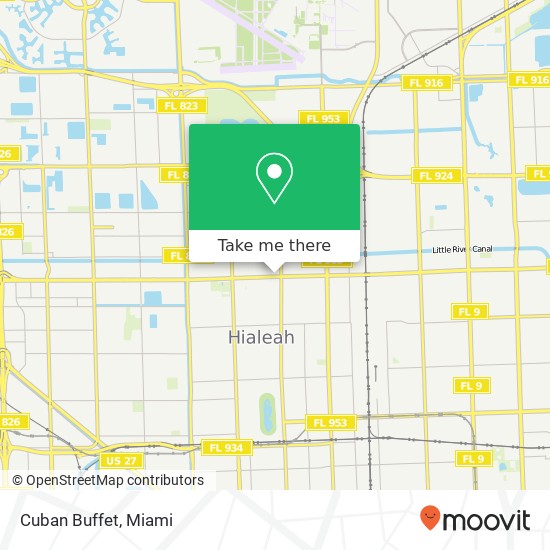 Mapa de Cuban Buffet, 345 E 49th St Hialeah, FL 33013