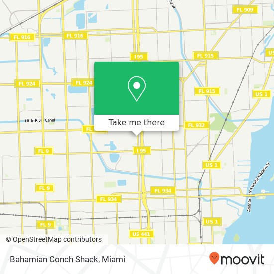 Mapa de Bahamian Conch Shack, 714 NW 100th St Miami, FL 33150