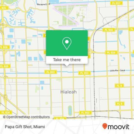 Mapa de Papa Gift Shot, 5620 E 2nd Ave Hialeah, FL 33013