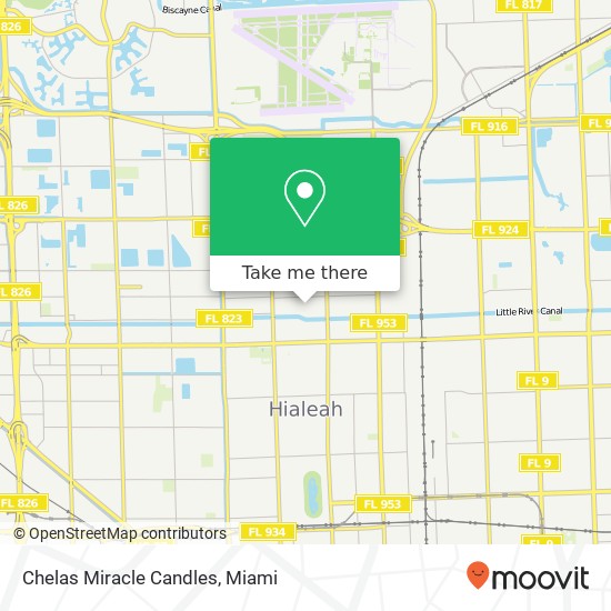 Mapa de Chelas Miracle Candles, 242 E 55th St Hialeah, FL 33013