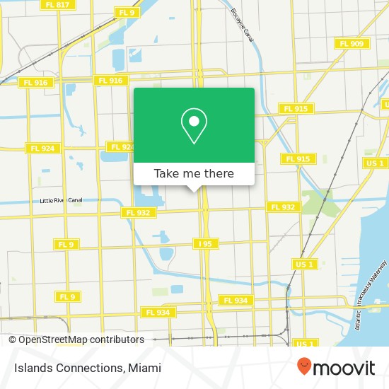 Mapa de Islands Connections, 750 NW 107th St Miami, FL 33168