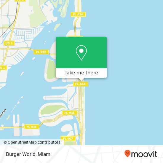 Burger World, 8701 Collins Ave Miami Beach, FL 33154 map