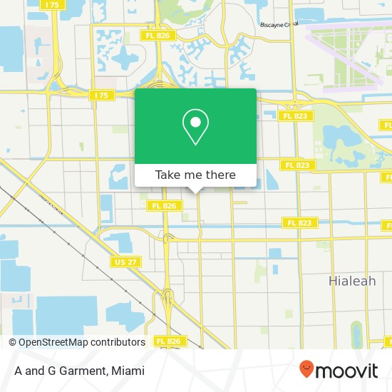 Mapa de A and G Garment, 5946 W 16th Ave Hialeah, FL 33012