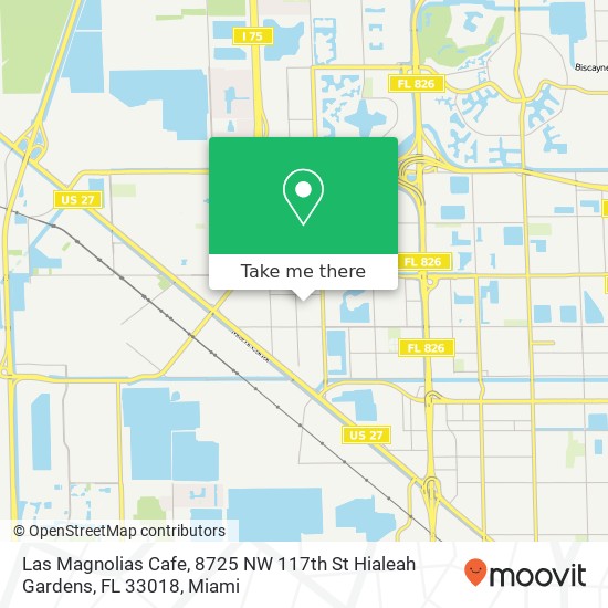 Las Magnolias Cafe, 8725 NW 117th St Hialeah Gardens, FL 33018 map