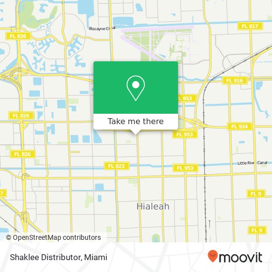 Mapa de Shaklee Distributor, 20 W 64th St Hialeah, FL 33012