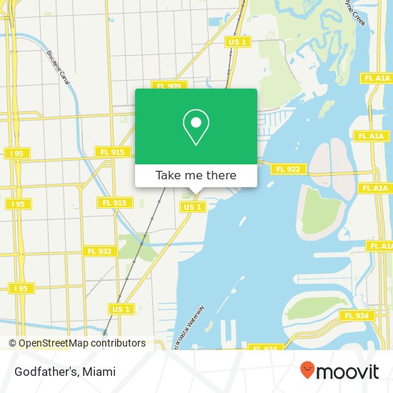 Mapa de Godfather's, 11401 Biscayne Blvd Miami, FL 33181