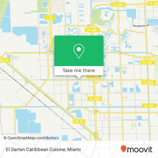 Mapa de El Sarten Caribbean Cuisine, 2451 W 68th St Hialeah, FL 33016