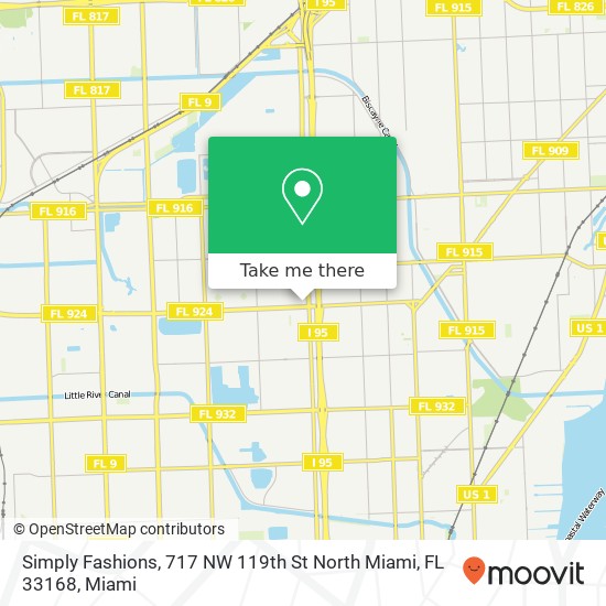 Mapa de Simply Fashions, 717 NW 119th St North Miami, FL 33168