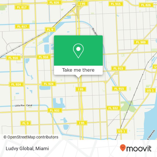 Mapa de Ludvy Global, 12143 NW 7th Ave North Miami, FL 33168