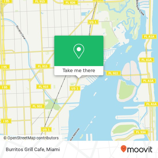 Mapa de Burritos Grill Cafe, 11717 Biscayne Blvd North Miami, FL 33181
