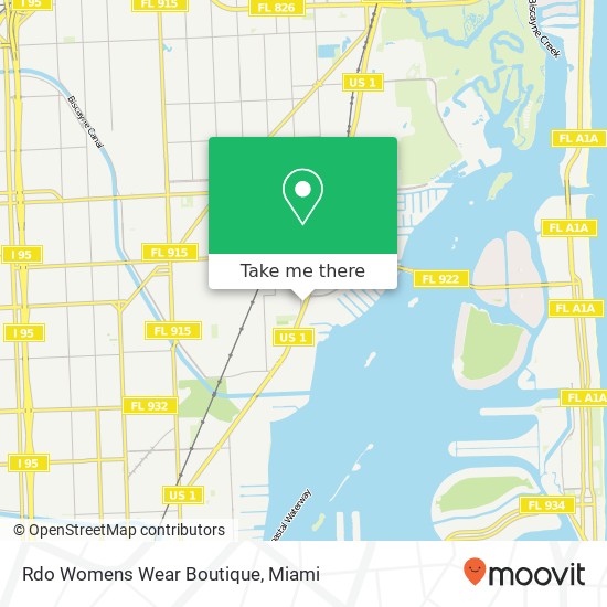 Mapa de Rdo Womens Wear Boutique, 11730 Biscayne Blvd Miami, FL 33181
