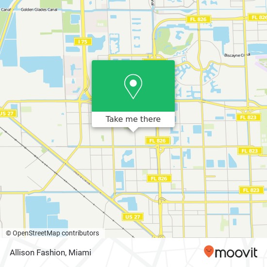 Mapa de Allison Fashion, 7250 W 24th Ave Hialeah, FL 33016