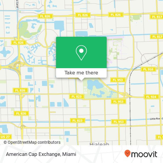 Mapa de American Cap Exchange, 7555 W 2nd Ct Hialeah, FL 33014