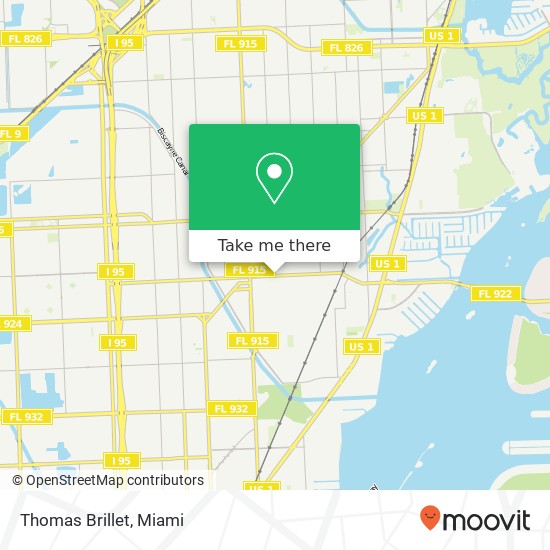 Mapa de Thomas Brillet, 817 NE 125th St North Miami, FL 33161