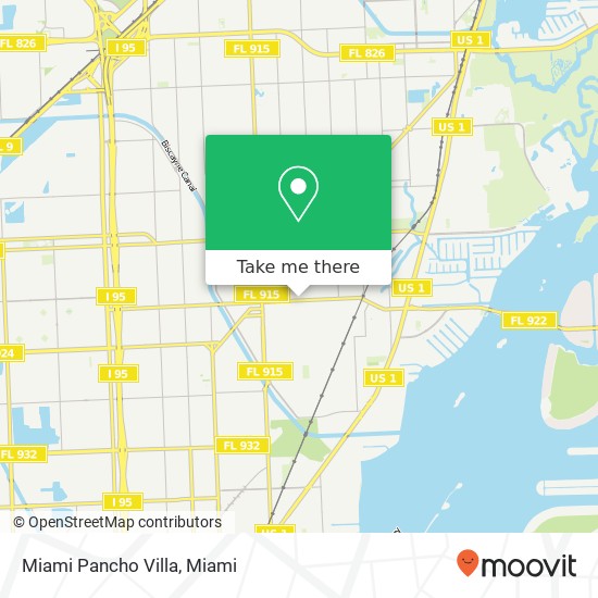 Mapa de Miami Pancho Villa, 899 NE 125th St North Miami, FL 33161