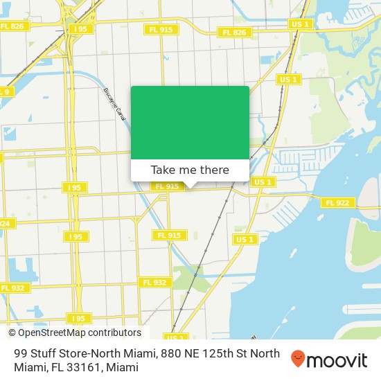 Mapa de 99 Stuff Store-North Miami, 880 NE 125th St North Miami, FL 33161