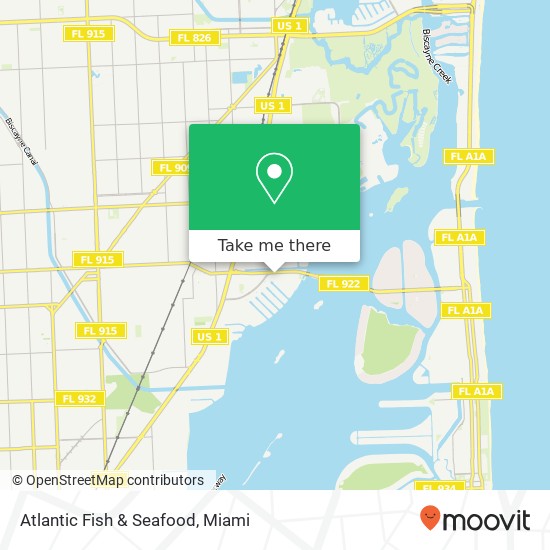 Mapa de Atlantic Fish & Seafood, 2106 NE 123rd St North Miami, FL 33181