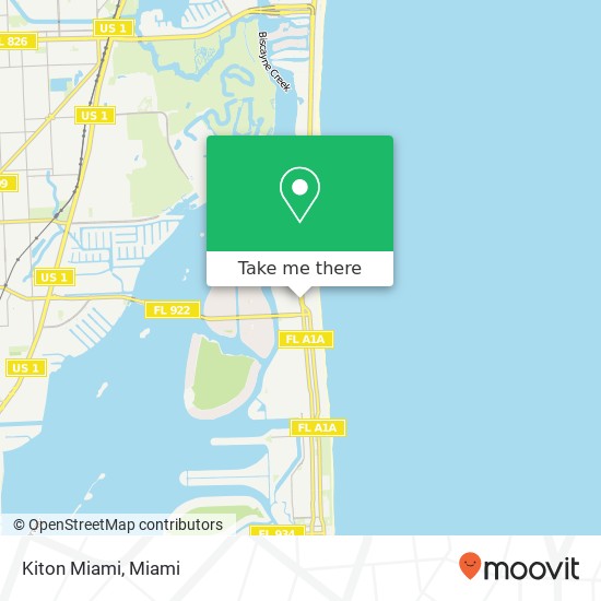 Mapa de Kiton Miami, 9700 Collins Ave Bal Harbour, FL 33154