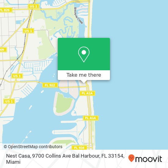 Nest Casa, 9700 Collins Ave Bal Harbour, FL 33154 map