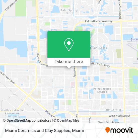 Mapa de Miami Ceramics and Clay Supplies