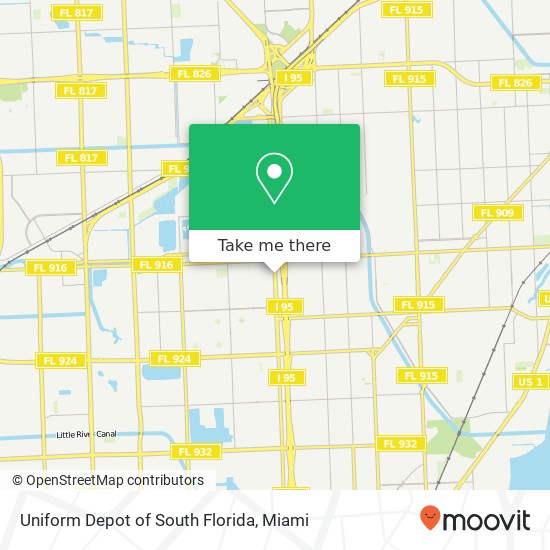 Mapa de Uniform Depot of South Florida, 13237 NW 7th Ave North Miami, FL 33168