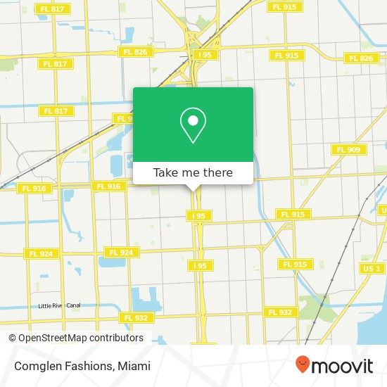 Mapa de Comglen Fashions, 13237 NW 7th Ave North Miami, FL 33168