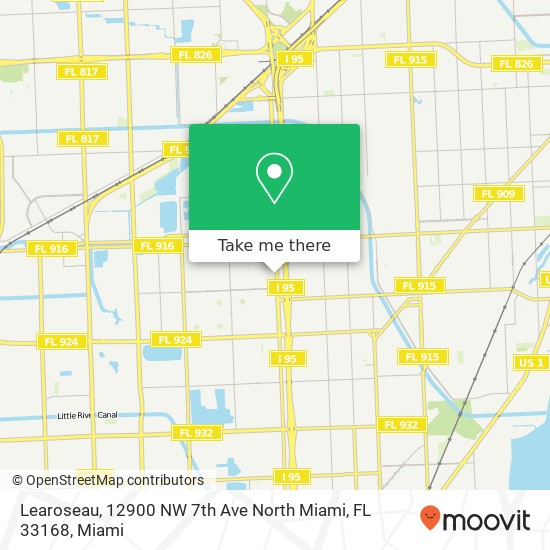 Mapa de Learoseau, 12900 NW 7th Ave North Miami, FL 33168