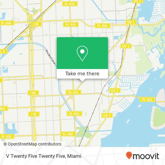 Mapa de V Twenty Five Twenty Five, 13145 W Dixie Hwy North Miami, FL 33161