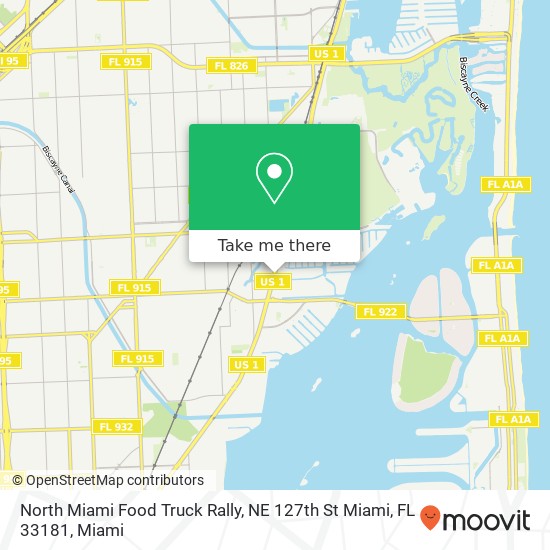 North Miami Food Truck Rally, NE 127th St Miami, FL 33181 map