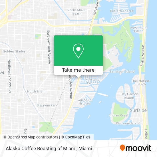 Alaska Coffee Roasting of Miami map