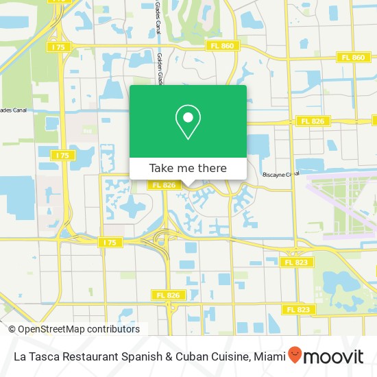 Mapa de La Tasca Restaurant Spanish & Cuban Cuisine, 7353 Miami Lakes Dr Hialeah, FL 33014