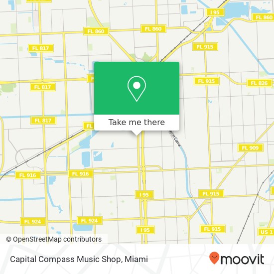 Mapa de Capital Compass Music Shop, 14634 NW 7th Ave Miami, FL 33168