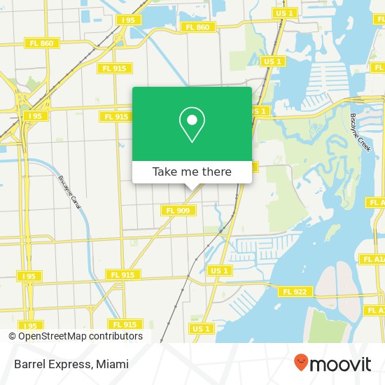Mapa de Barrel Express, 14530 W Dixie Hwy Miami, FL 33161