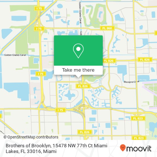 Mapa de Brothers of Brooklyn, 15478 NW 77th Ct Miami Lakes, FL 33016