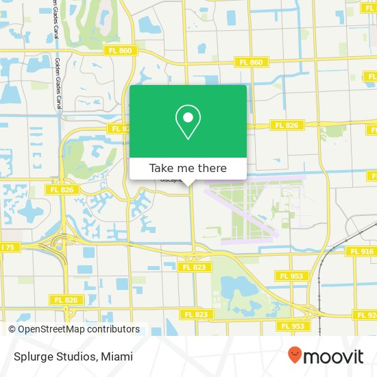 Mapa de Splurge Studios, 5727 NW 151st St Miami Lakes, FL 33014