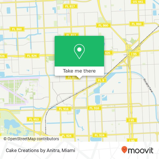Mapa de Cake Creations by Anitra, 2401 NW 152nd St Opa-Locka, FL 33054