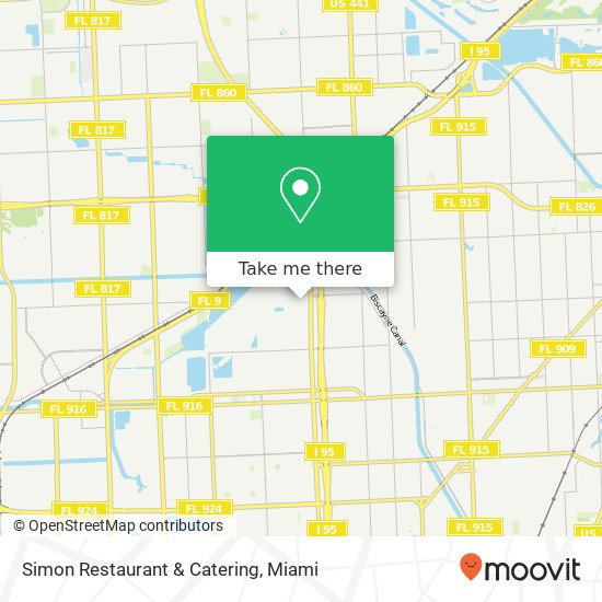 Mapa de Simon Restaurant & Catering, 15042 NW 7th Ave Miami, FL 33168