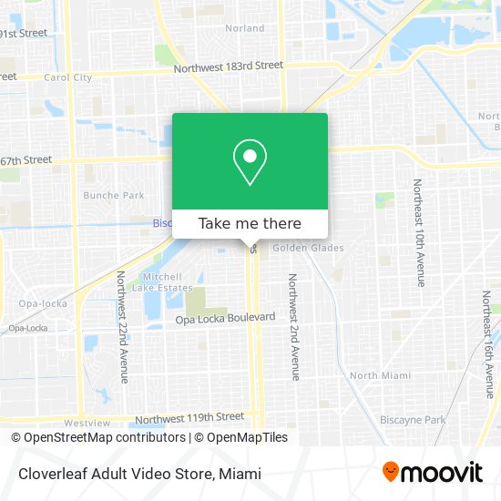 Cloverleaf Adult Video Store map