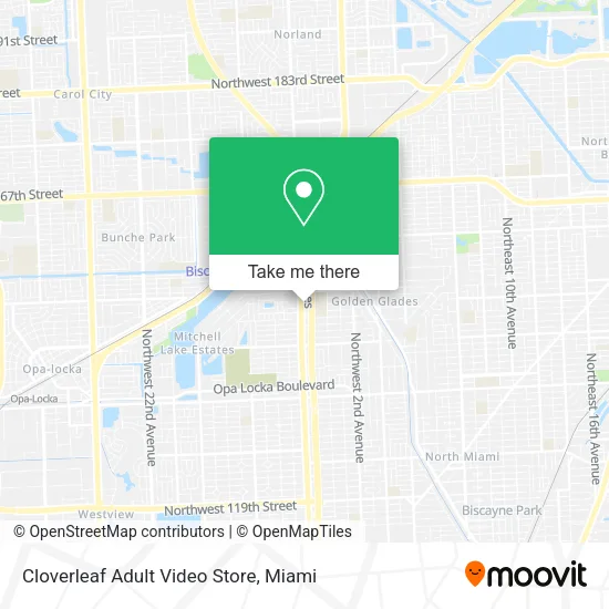 Mapa de Cloverleaf Adult Video Store