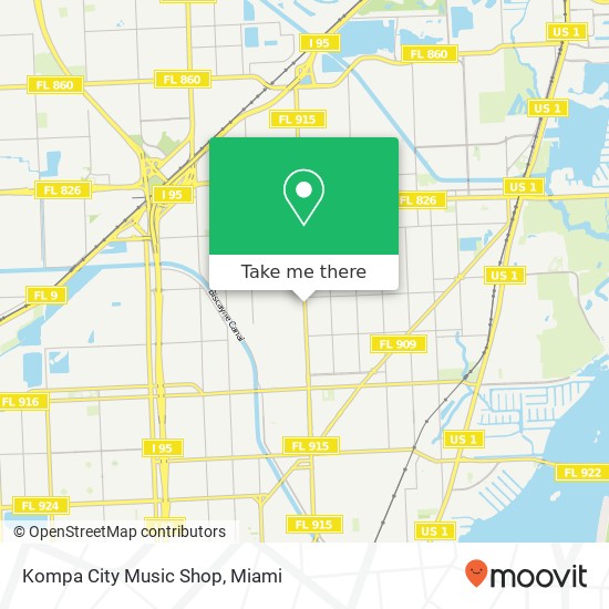 Mapa de Kompa City Music Shop, 14744 NE 6th Ave Miami, FL 33161